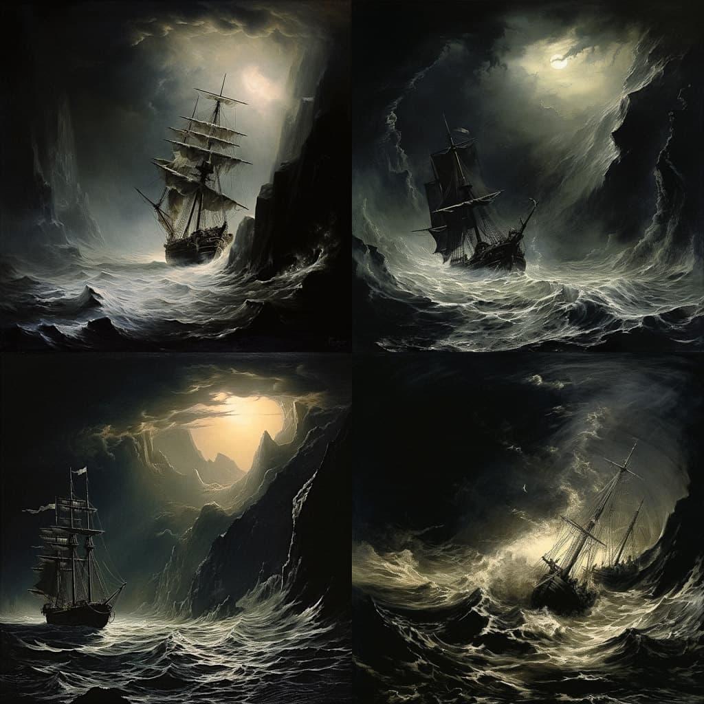 Peder Balke style, Midjourney V5.2, render 1 of 4