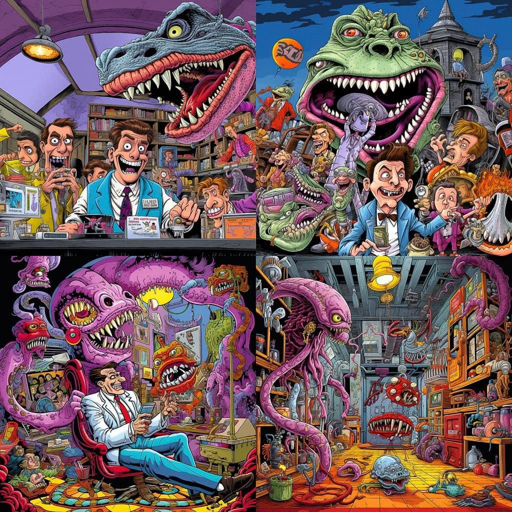 Peter Bagge style, Midjourney V5.2, render 1 of 4