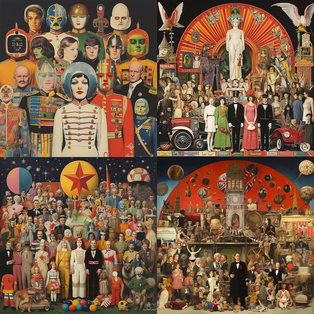 Peter Blake style, Midjourney V5.2, render 1 of 4