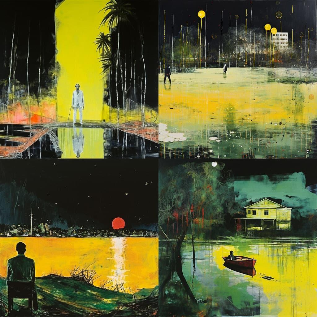 Peter Doig style, Midjourney V5.2, render 1 of 4