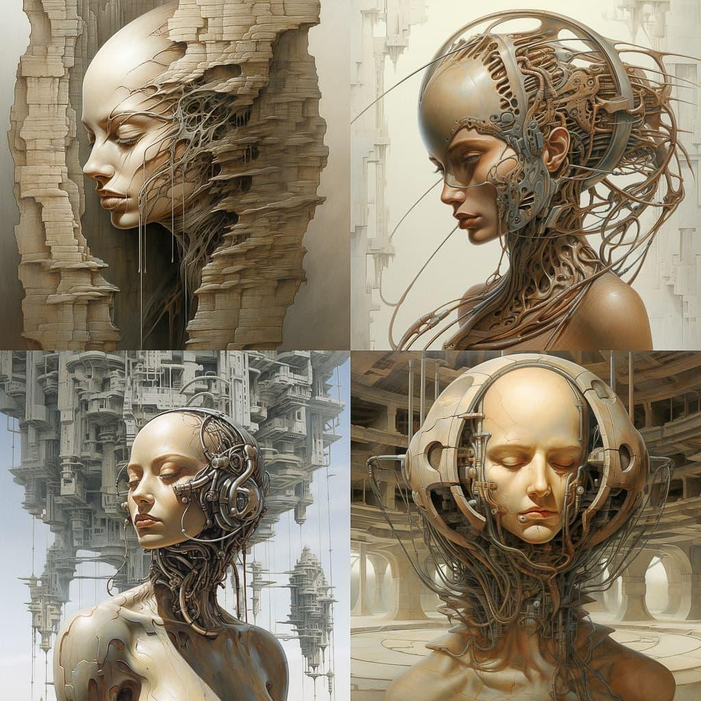 Peter Gric style, Midjourney V5.2, render 1 of 4