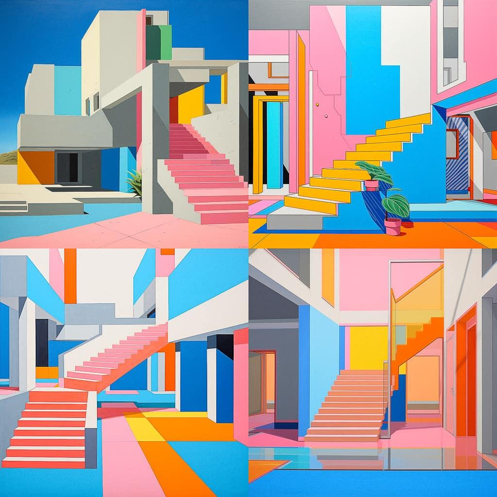 Peter Halley style, Midjourney V5.2, render 1 of 4