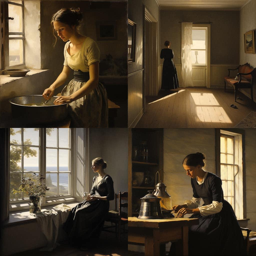 Peter Ilsted style, Midjourney V5.2, render 1 of 4