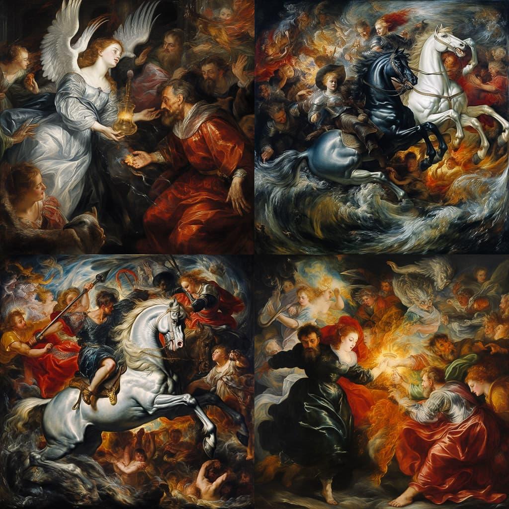 Peter Paul Rubens style, Midjourney V5.2, render 1 of 4