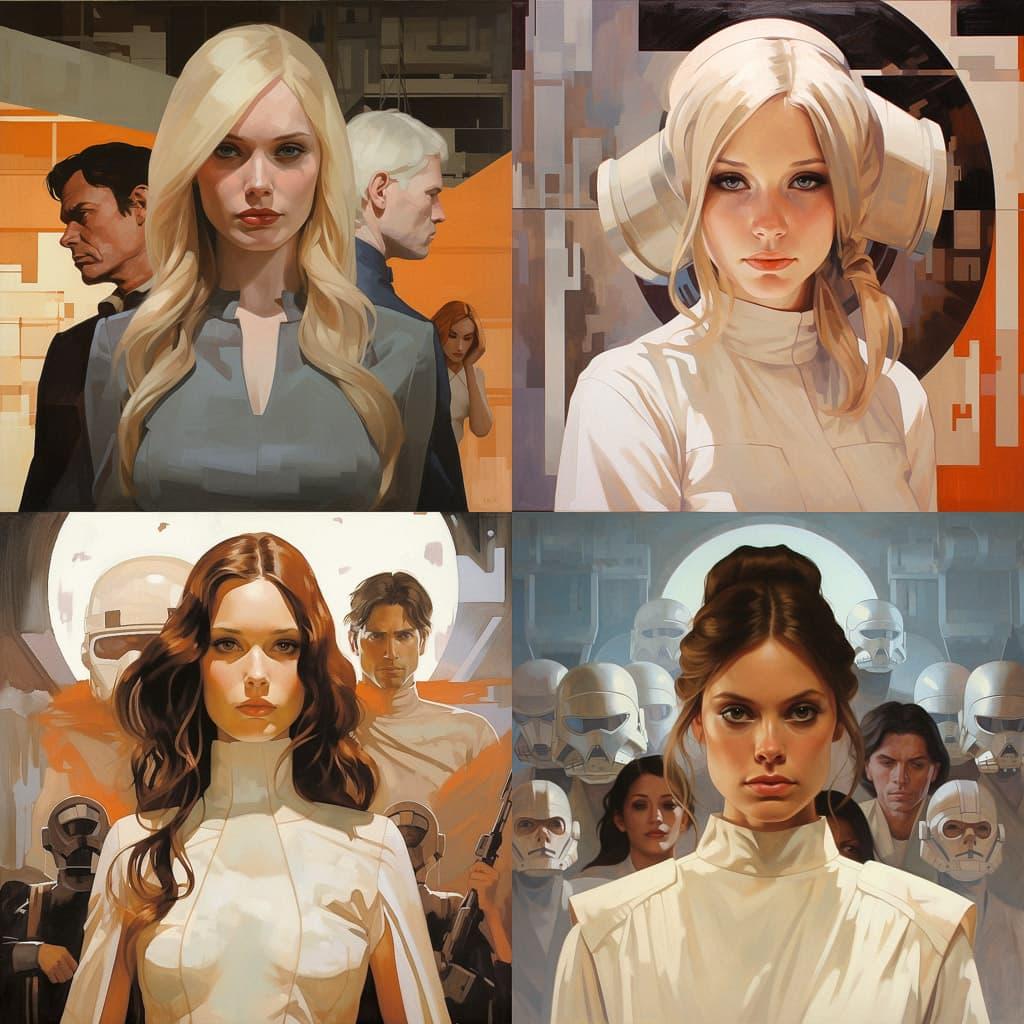 Phil Noto style, Midjourney V5.2, render 1 of 4