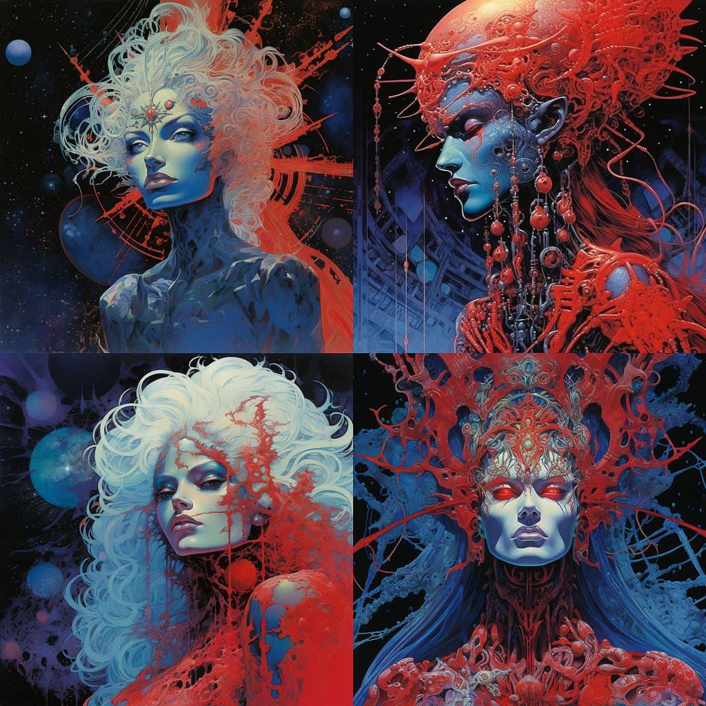 Philippe Druillet style, Midjourney V5.2, render 1 of 4