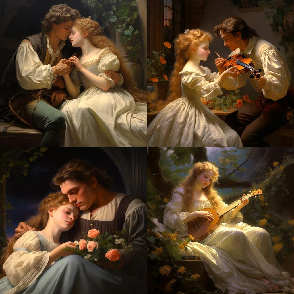 Pierre-Auguste Cot style, Midjourney V5.2, render 1 of 4