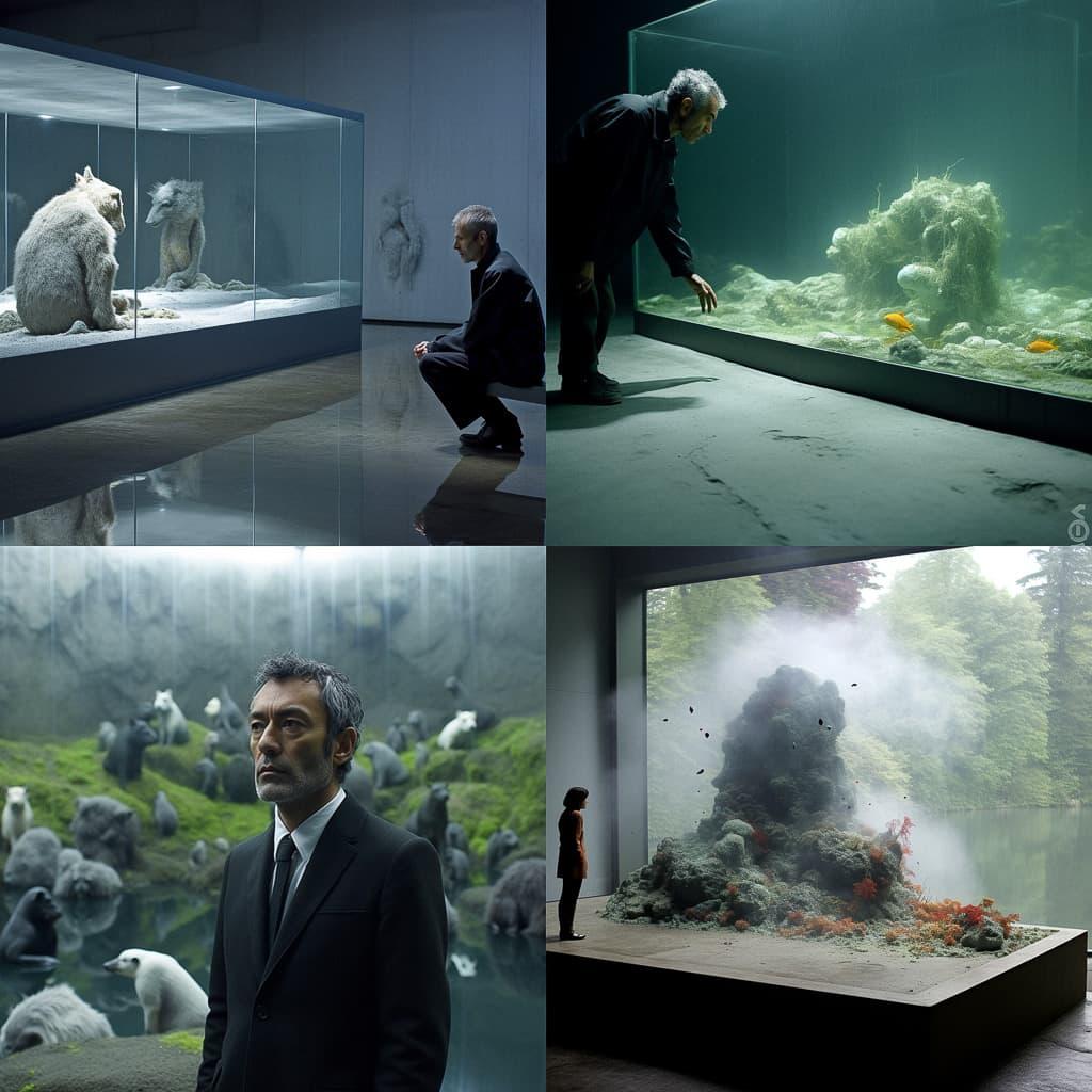 Pierre Huyghe style, Midjourney V5.2, render 1 of 4