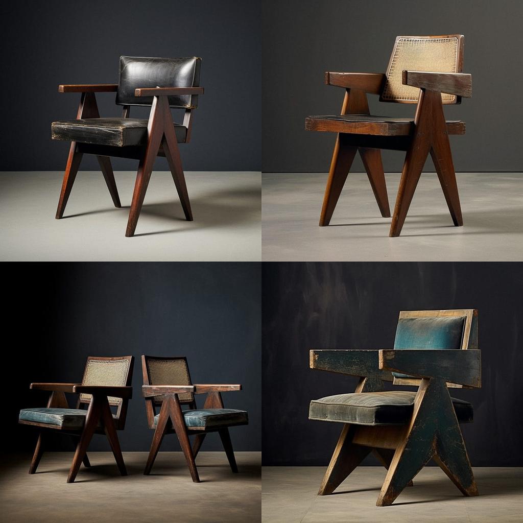 Pierre Jeanneret style, Midjourney V5.2, render 1 of 4