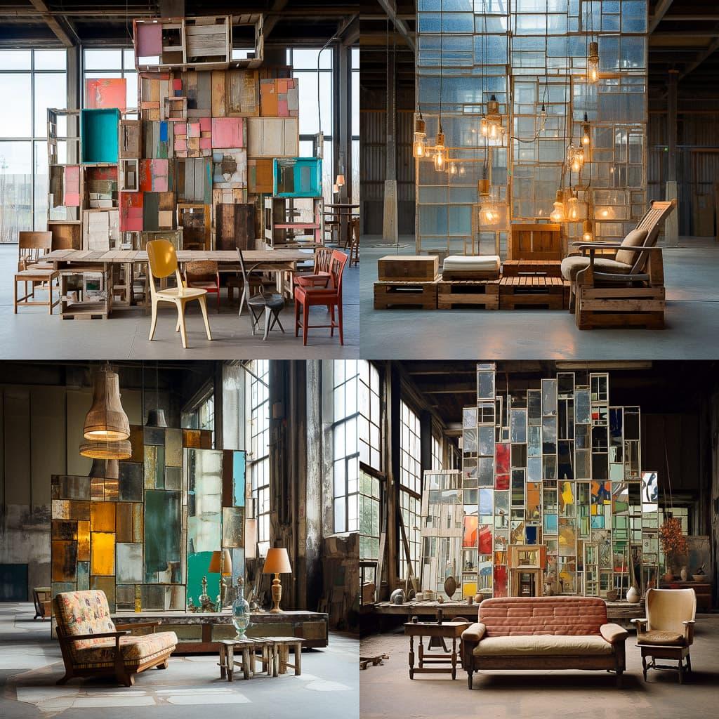 Piet Hein Eek style, Midjourney V5.2, render 1 of 4