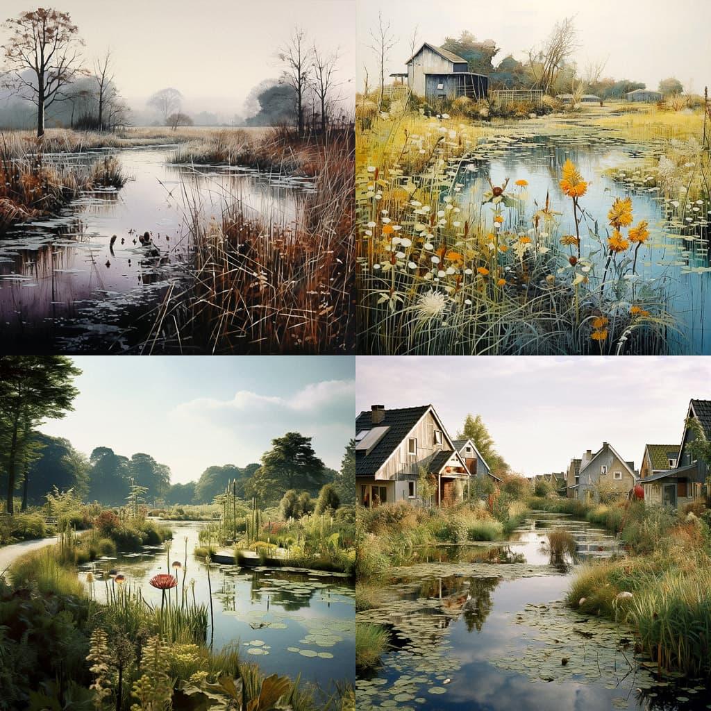 Piet Oudolf style, Midjourney V5.2, render 1 of 4