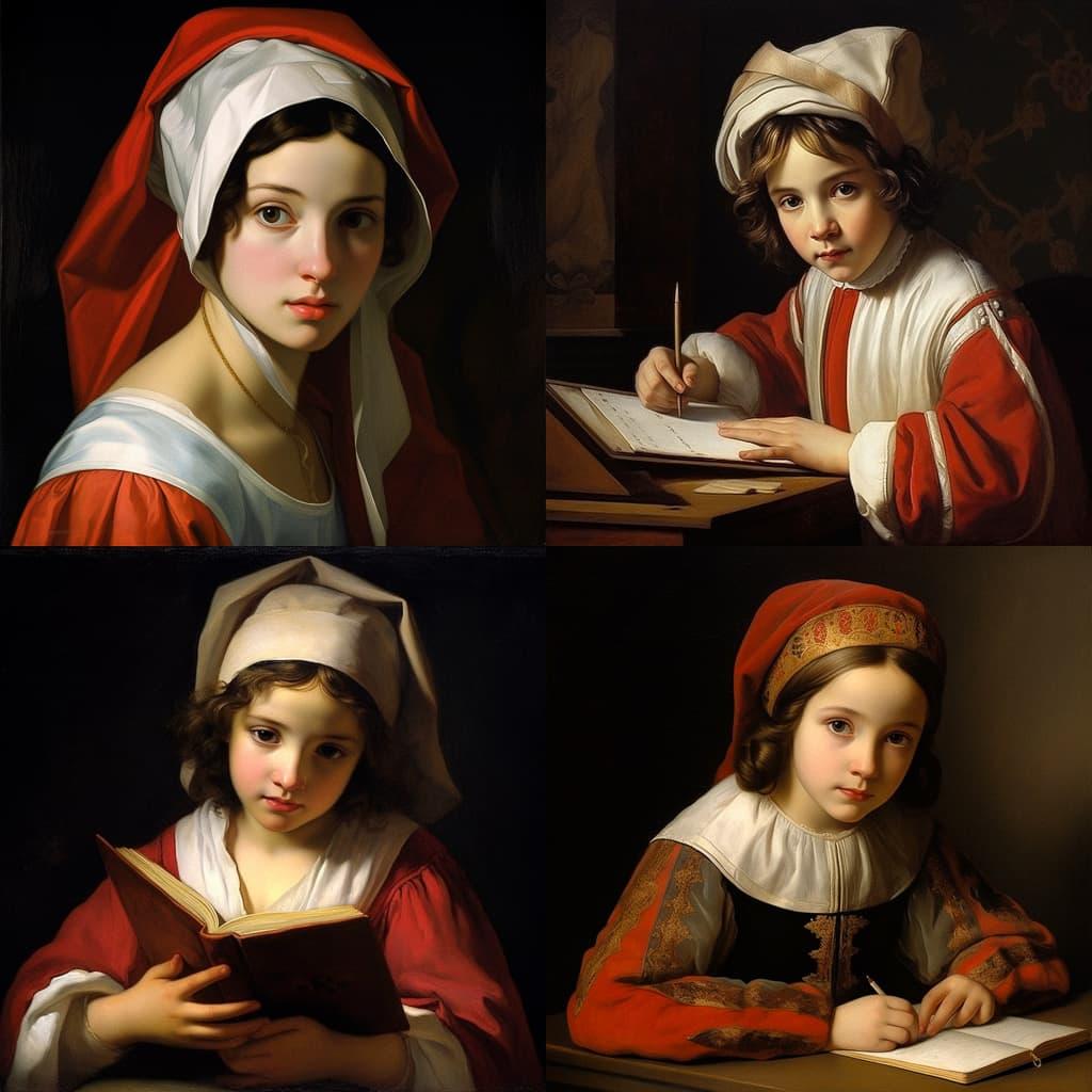 Pietro Antonio Rotari style, Midjourney V5.2, render 1 of 4
