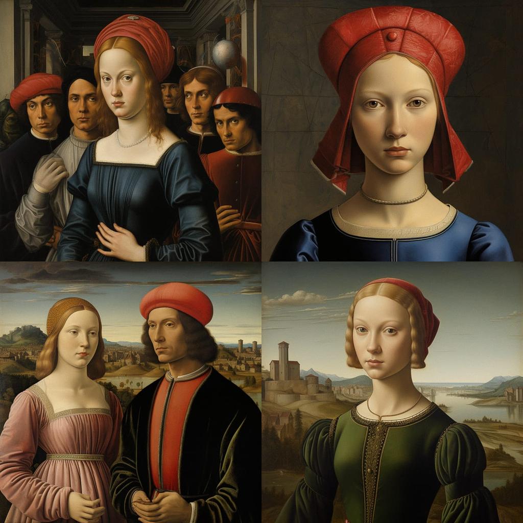 Pietro Perugino style, Midjourney V5.2, render 1 of 4