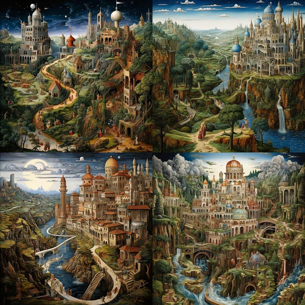 Pinturicchio style, Midjourney V5.2, render 1 of 4