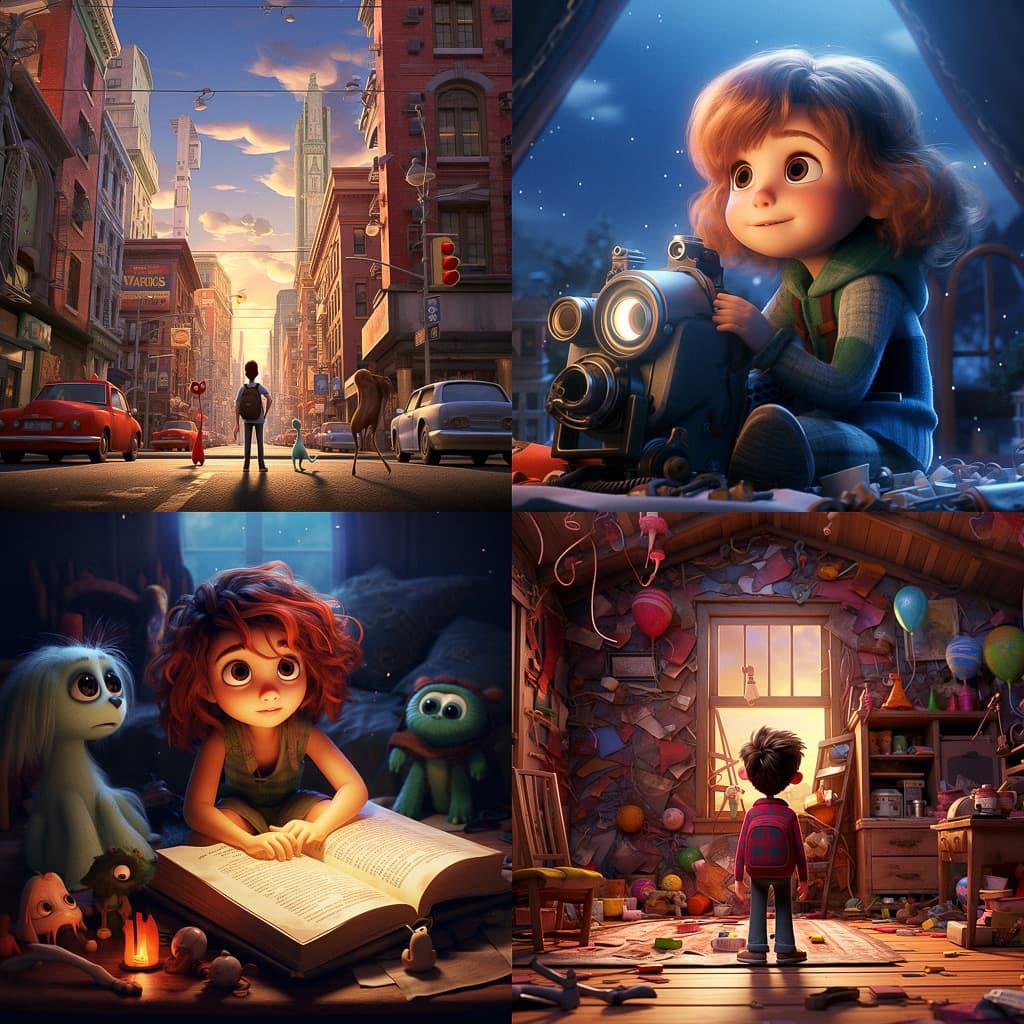 Pixar studio style, Midjourney V5.2, render 1 of 4