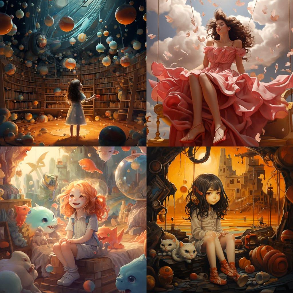 Playful atmosphere style, Midjourney V5.2, render 1 of 4
