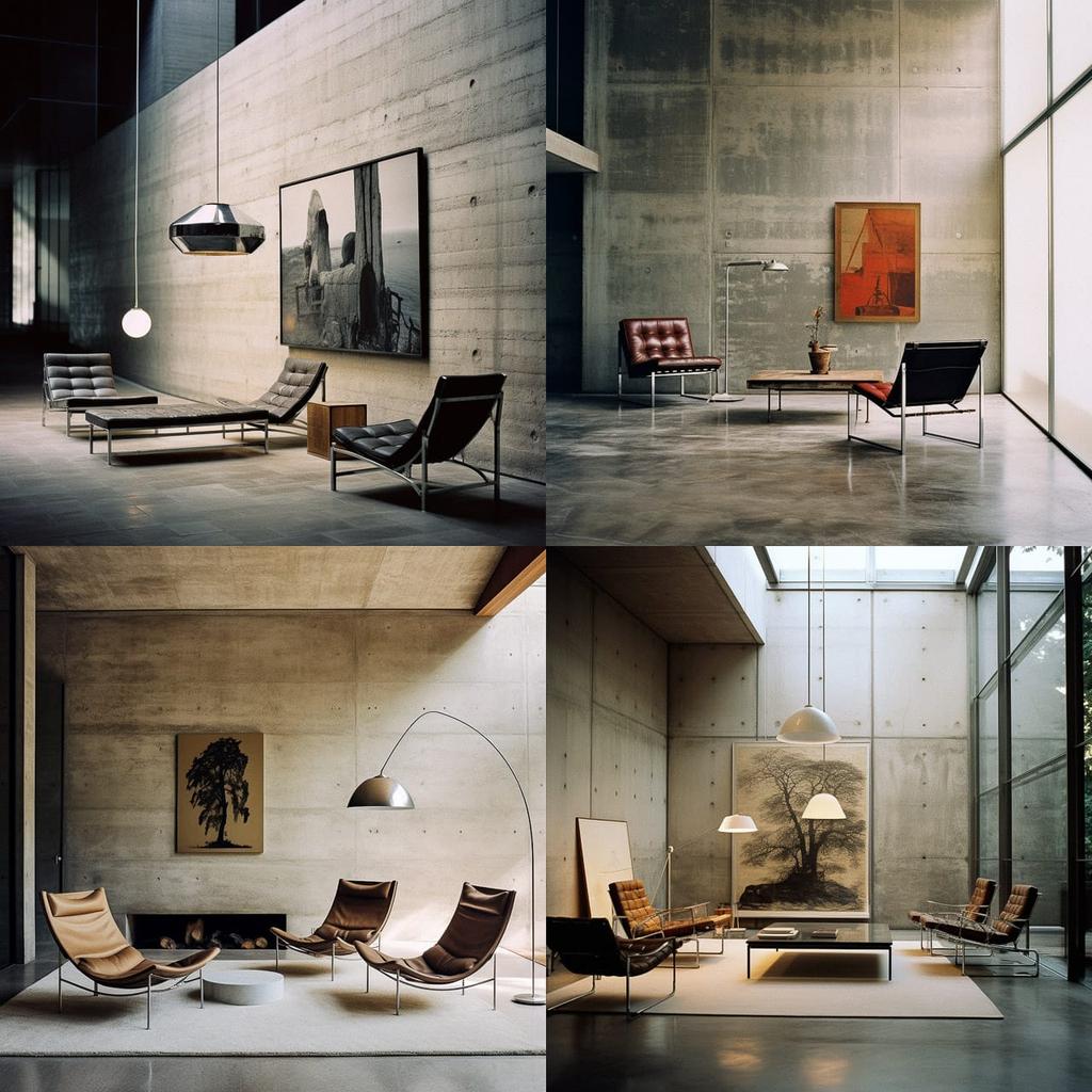 Poul Kjaerholm style, Midjourney V5.2, render 1 of 4