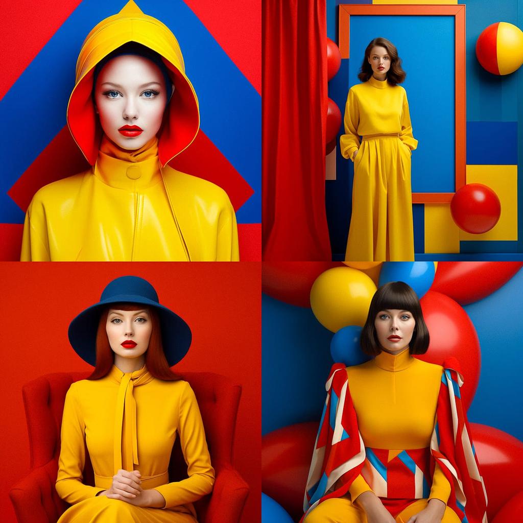Primary colors style, Midjourney V5.2, render 1 of 4
