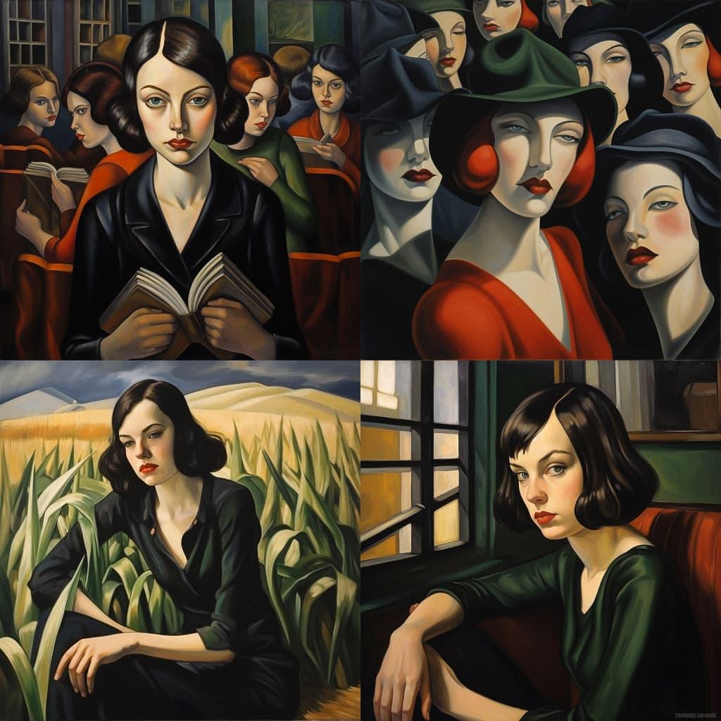 Prudence Heward style, Midjourney V5.2, render 1 of 4