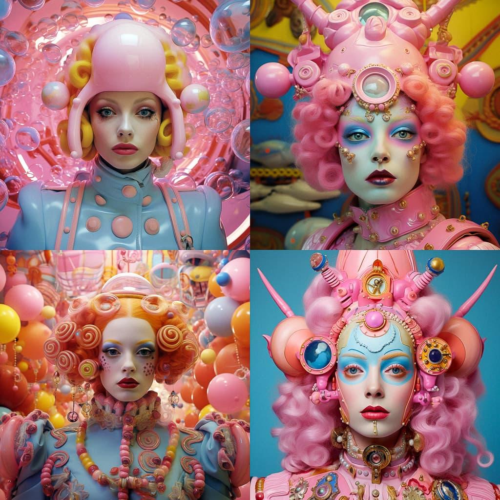 Rachel Maclean style, Midjourney V5.2, render 1 of 4