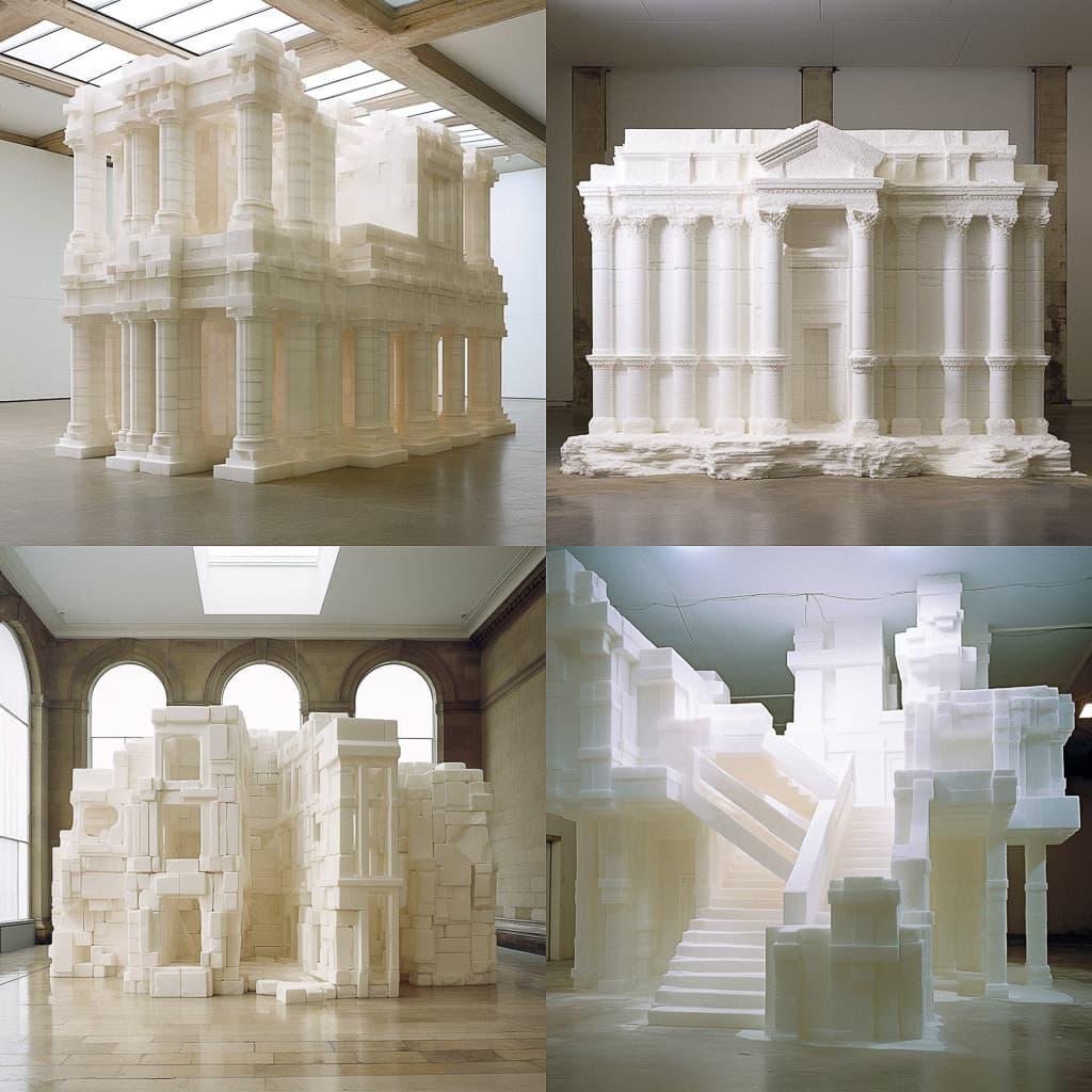 Rachel Whiteread style, Midjourney V5.2, render 1 of 4