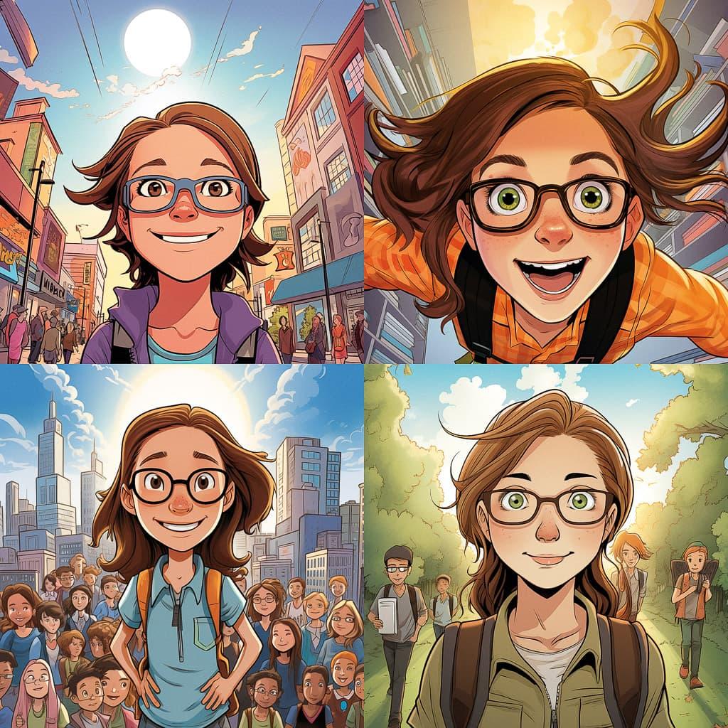 Raina Telgemeier style, Midjourney V5.2, render 1 of 4