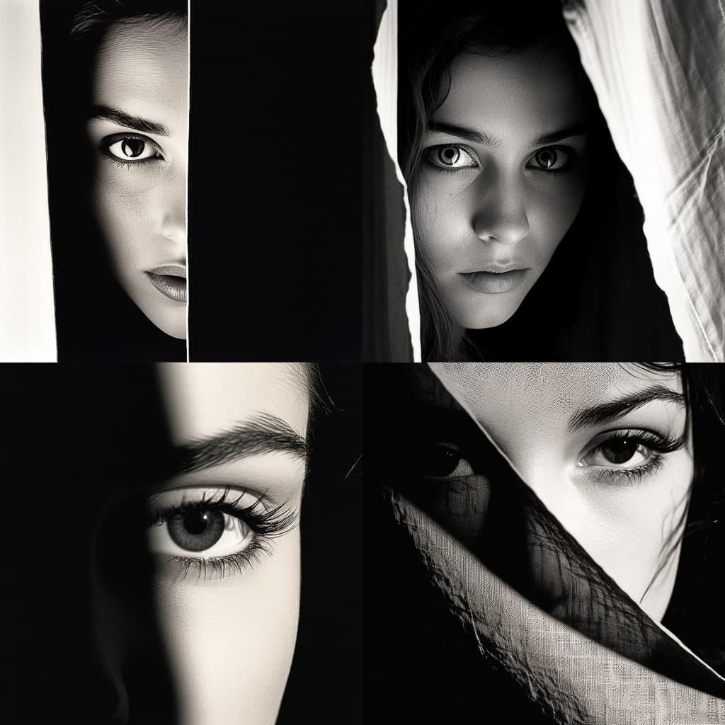 Ralph Gibson style, Midjourney V5.2, render 1 of 4