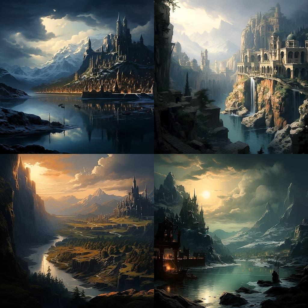 Raphael Lacoste style, Midjourney V5.2, render 1 of 4
