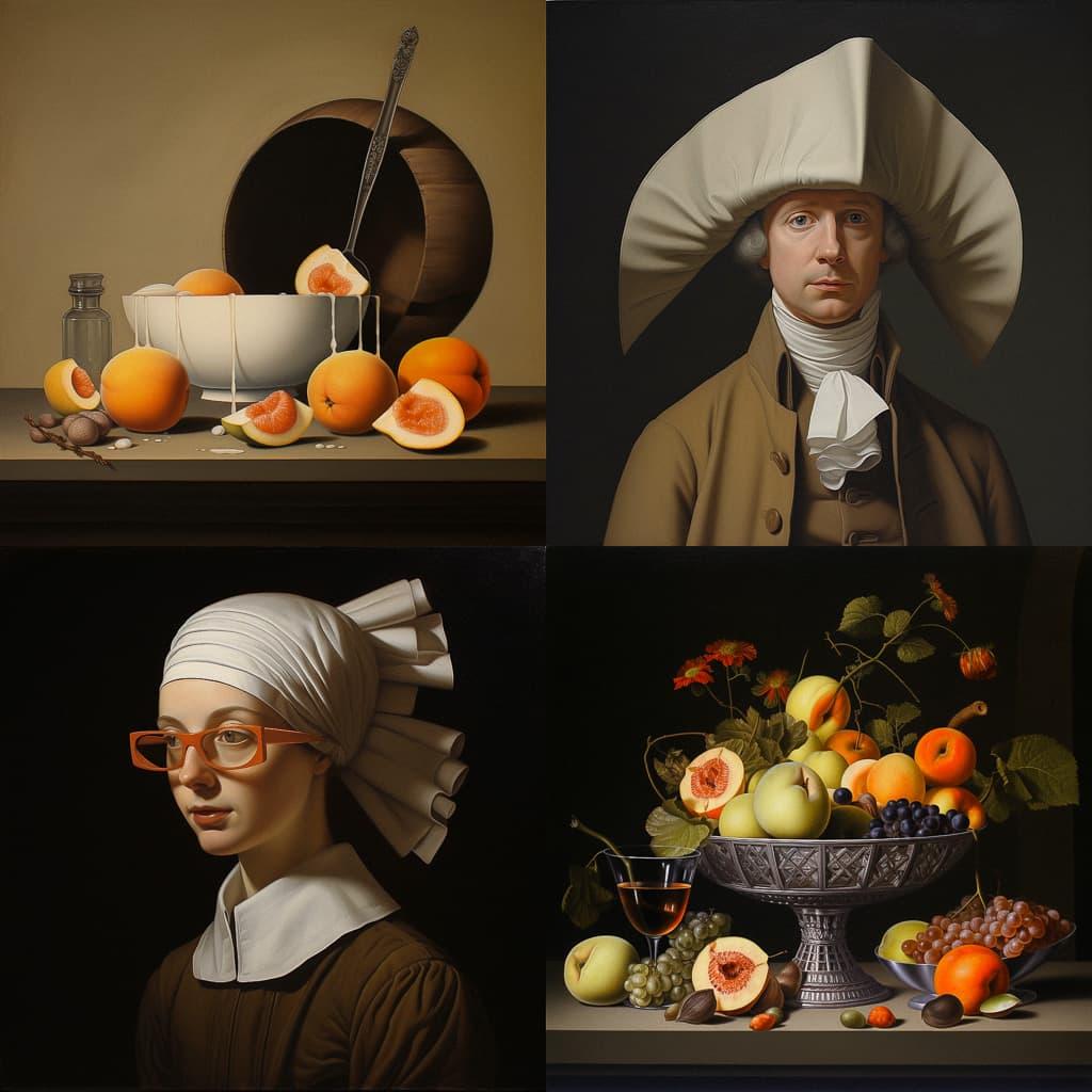 Raphaelle Peale style, Midjourney V5.2, render 1 of 4