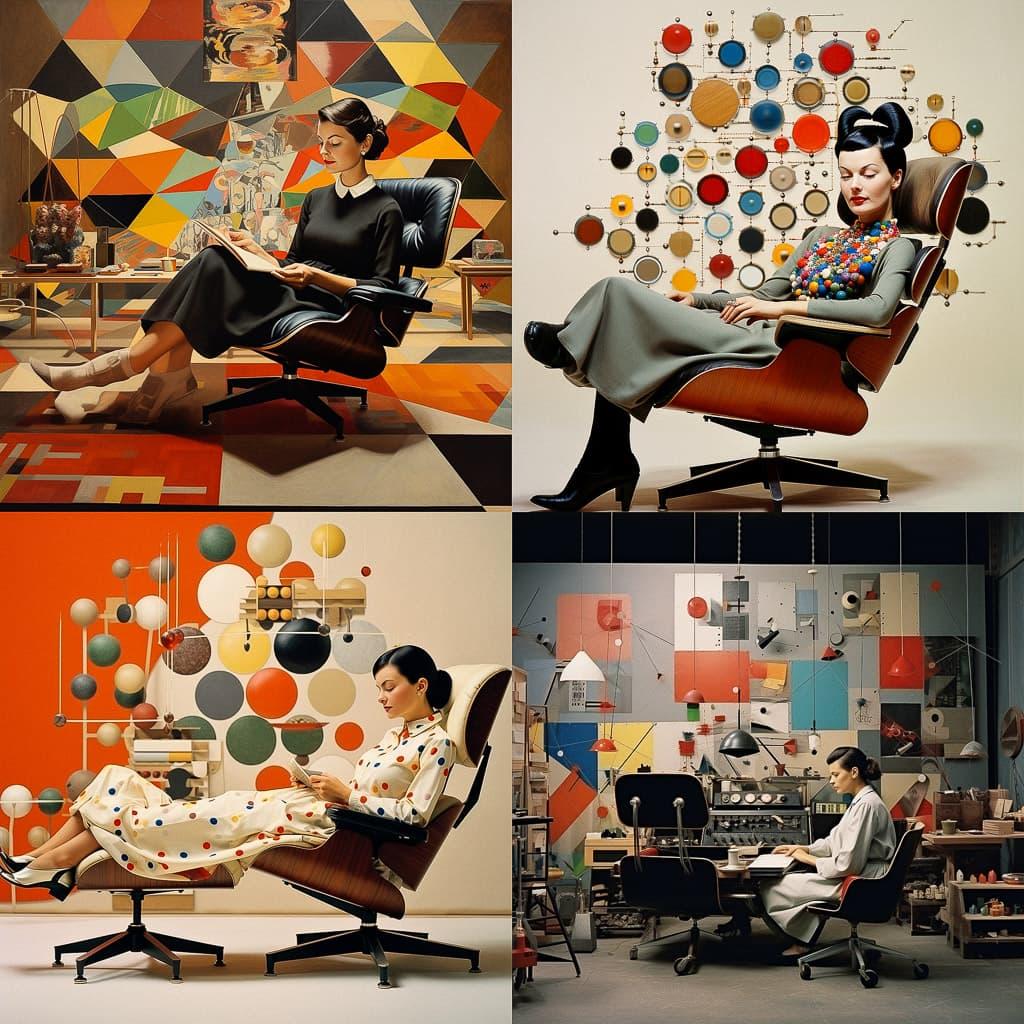 Ray Eames style, Midjourney V5.2, render 1 of 4