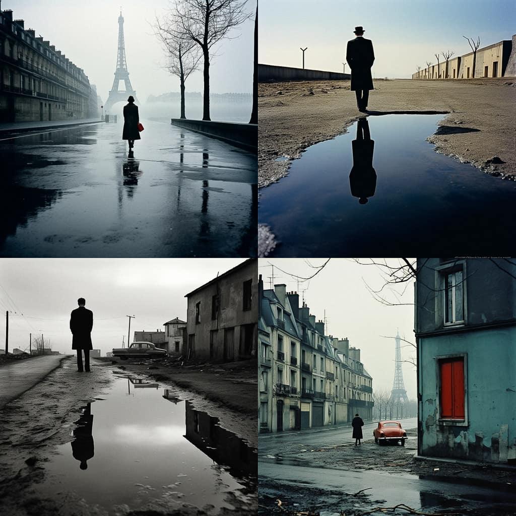Raymond Depardon style, Midjourney V5.2, render 1 of 4