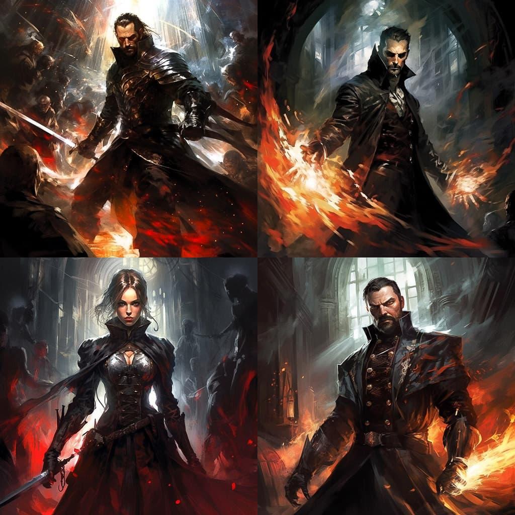 Raymond Swanland style, Midjourney V5.2, render 1 of 4