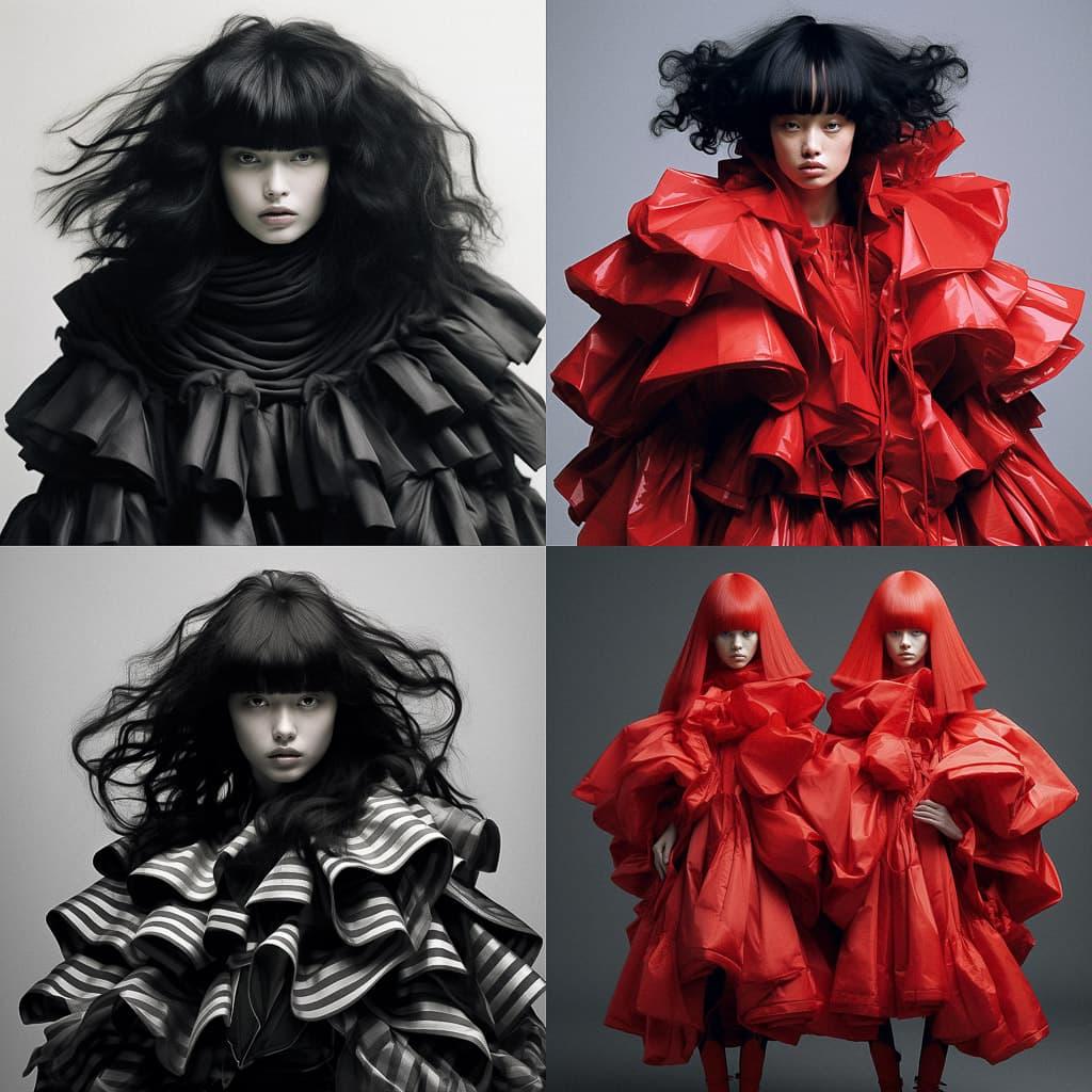 Rei Kawakubo style, Midjourney V5.2, render 1 of 4
