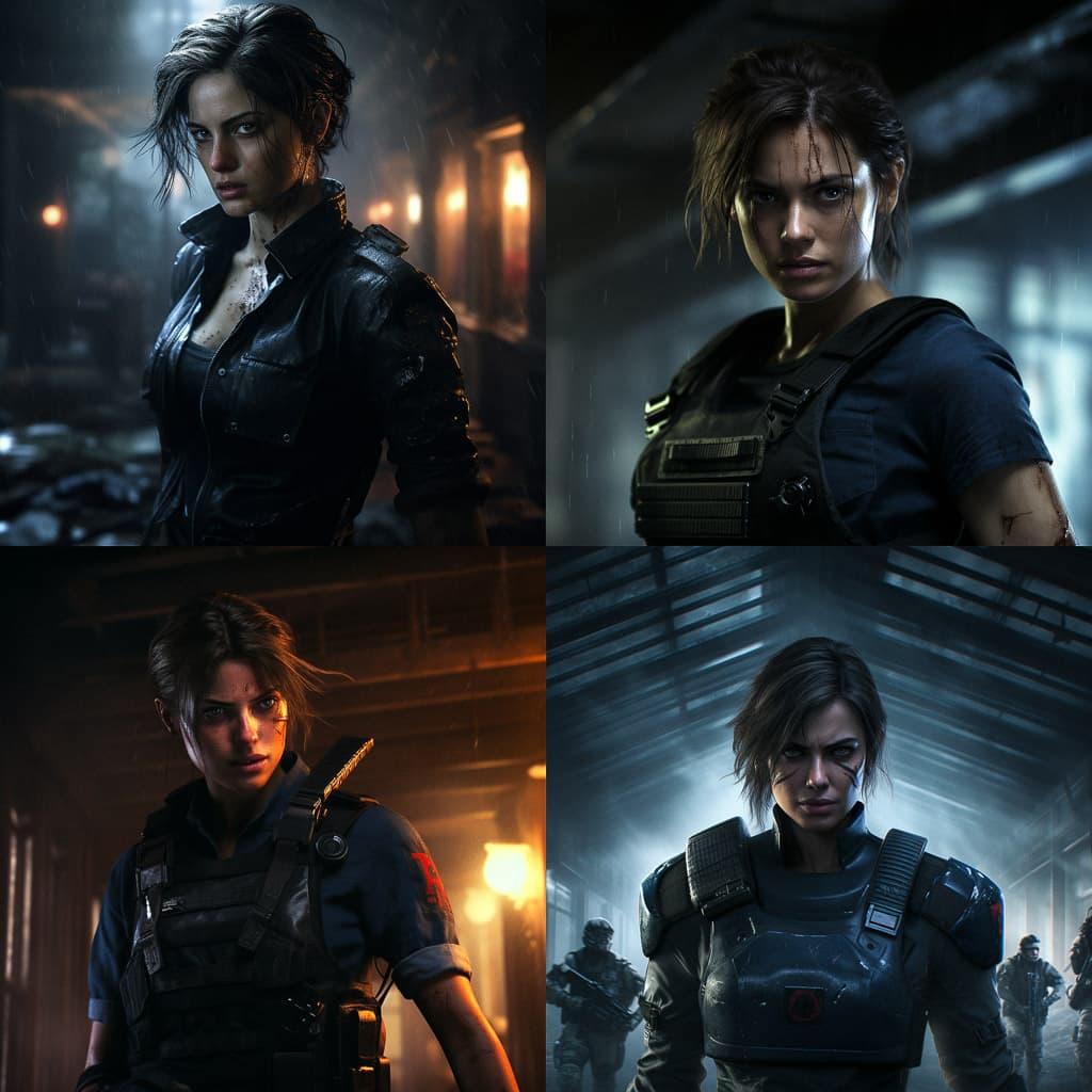 Resident Evil style, Midjourney V5.2, render 1 of 4