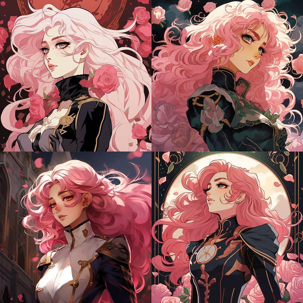 Revolutionary Girl Utena style, Midjourney V5.2, render 1 of 4
