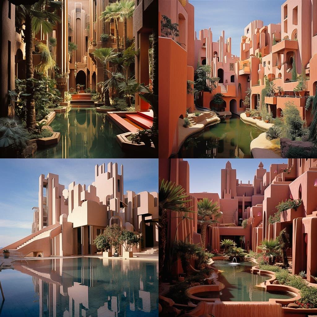 Ricardo Bofill style, Midjourney V5.2, render 1 of 4