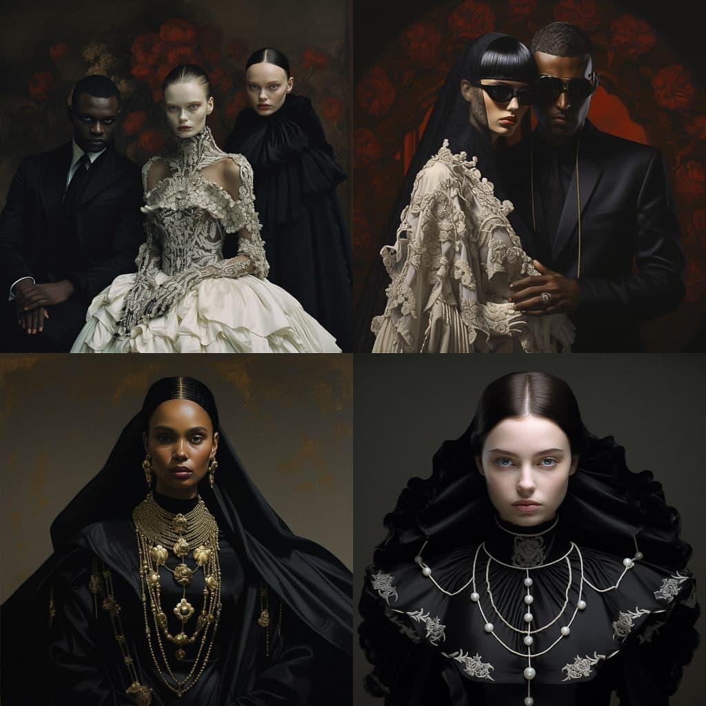 Riccardo Tisci style, Midjourney V5.2, render 1 of 4