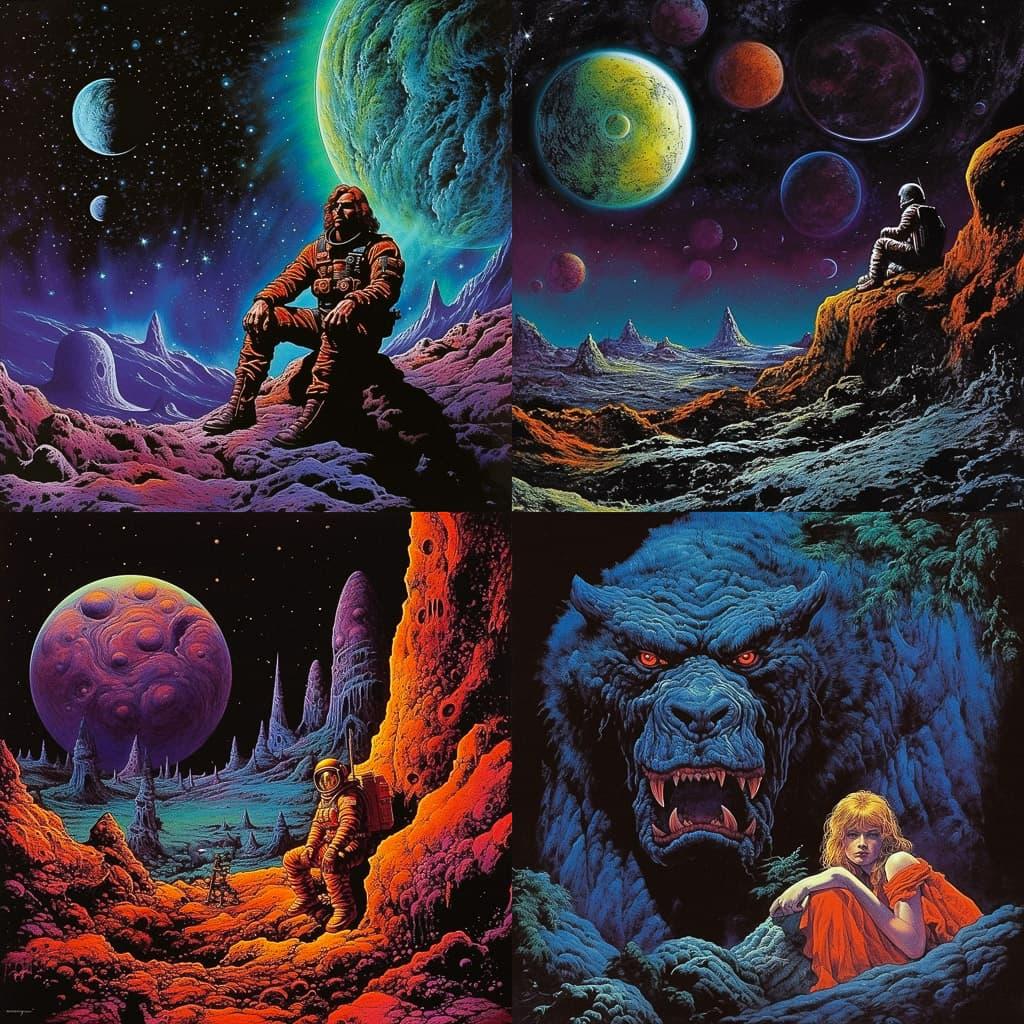 Richard Corben style, Midjourney V5.2, render 1 of 4