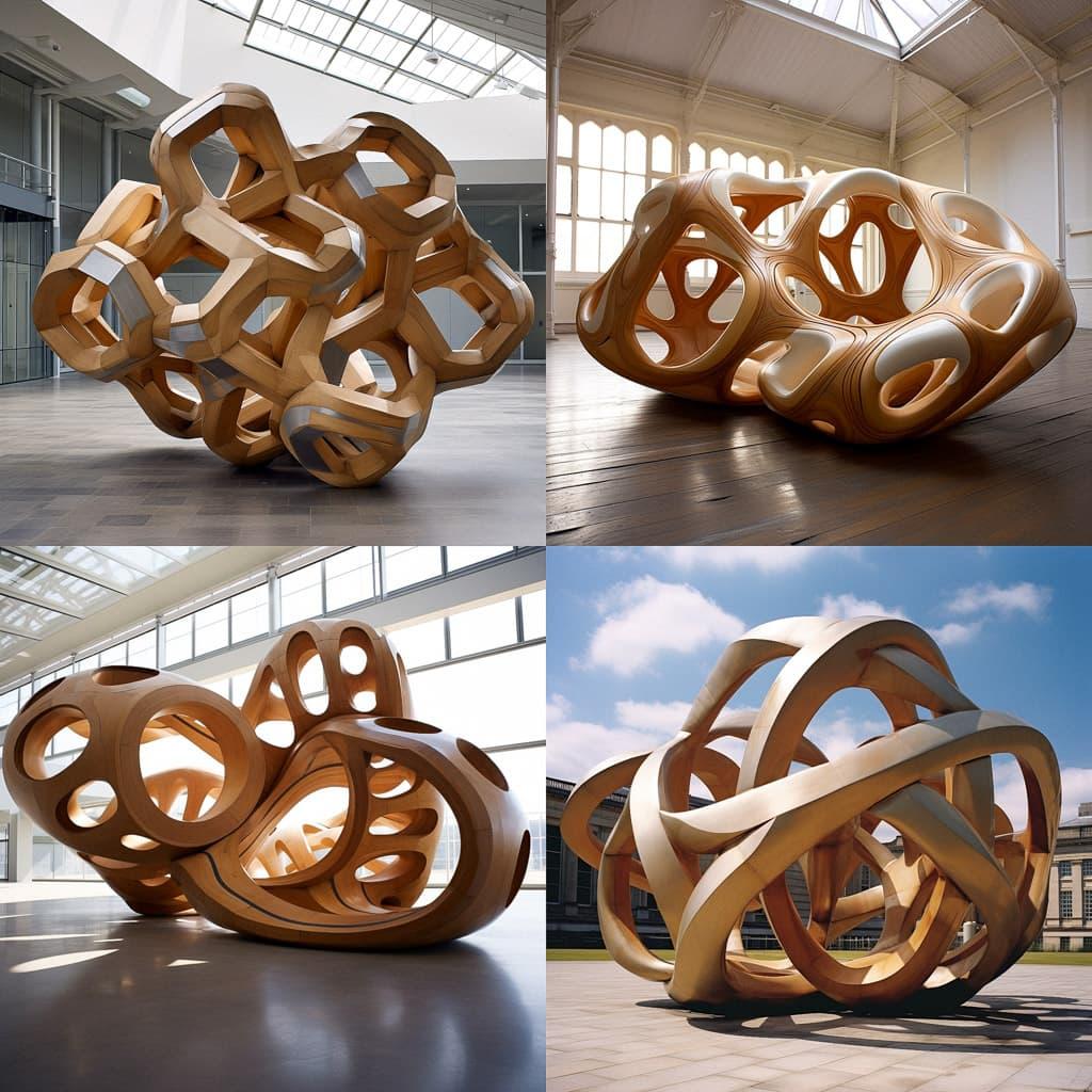 Richard Deacon style, Midjourney V5.2, render 1 of 4