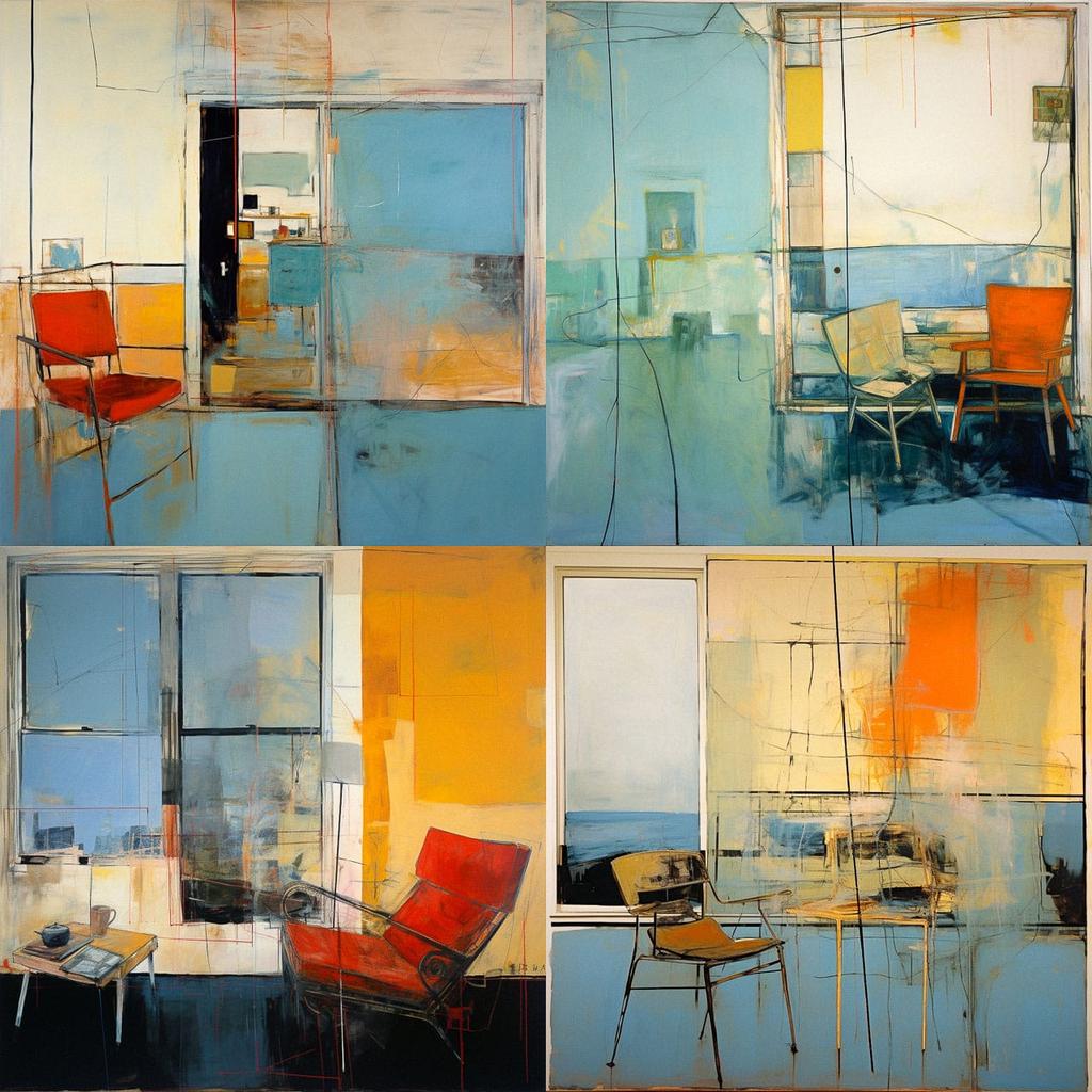 Richard Diebenkorn style, Midjourney V5.2, render 1 of 4