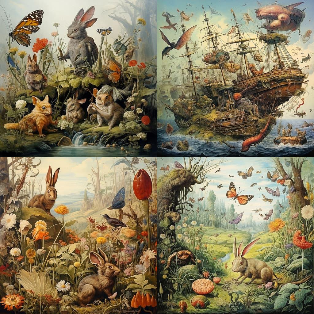 Richard Doyle style, Midjourney V5.2, render 1 of 4