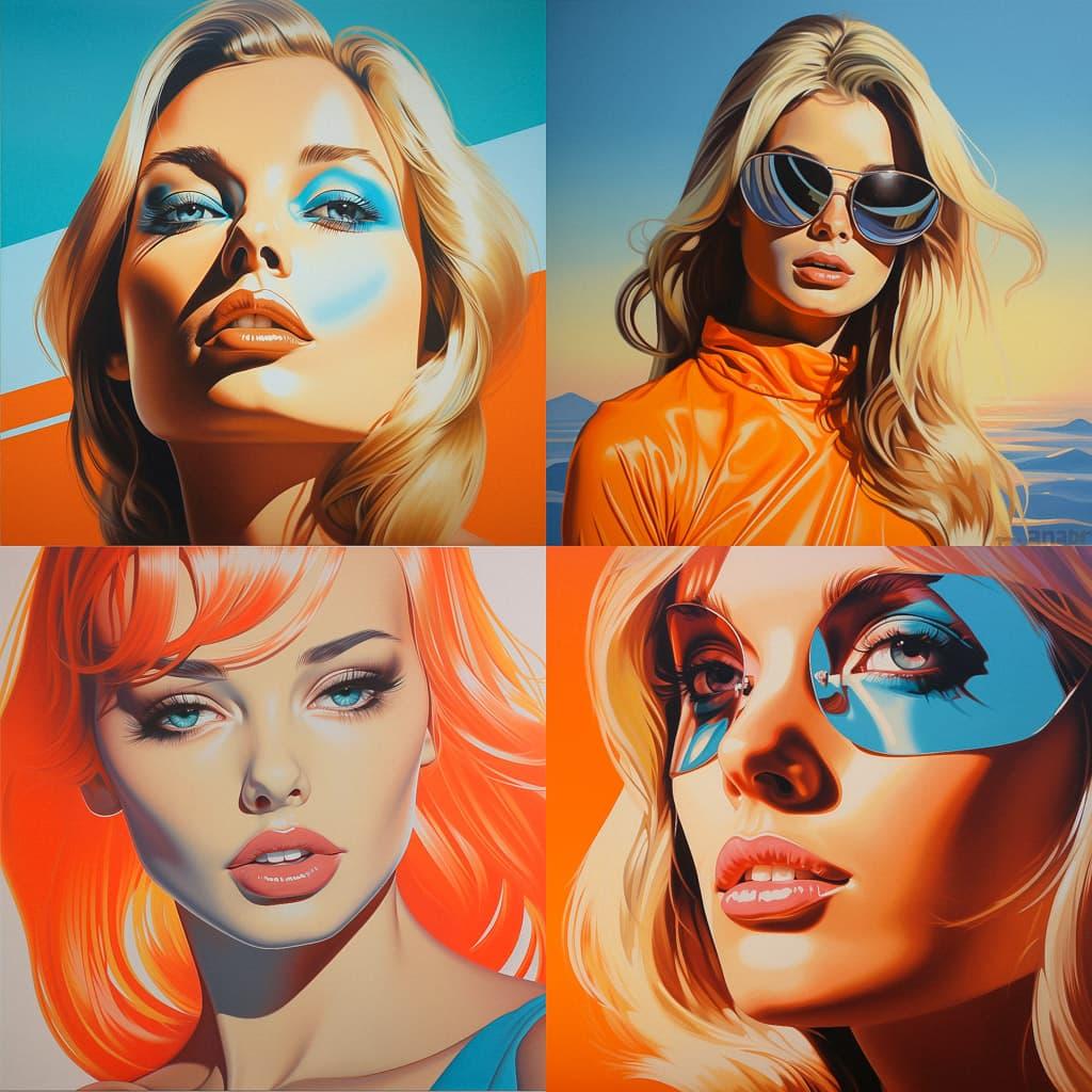 Richard Phillips style, Midjourney V5.2, render 1 of 4