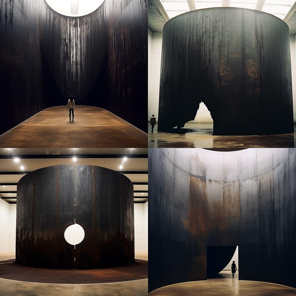Richard Serra style, Midjourney V5.2, render 1 of 4