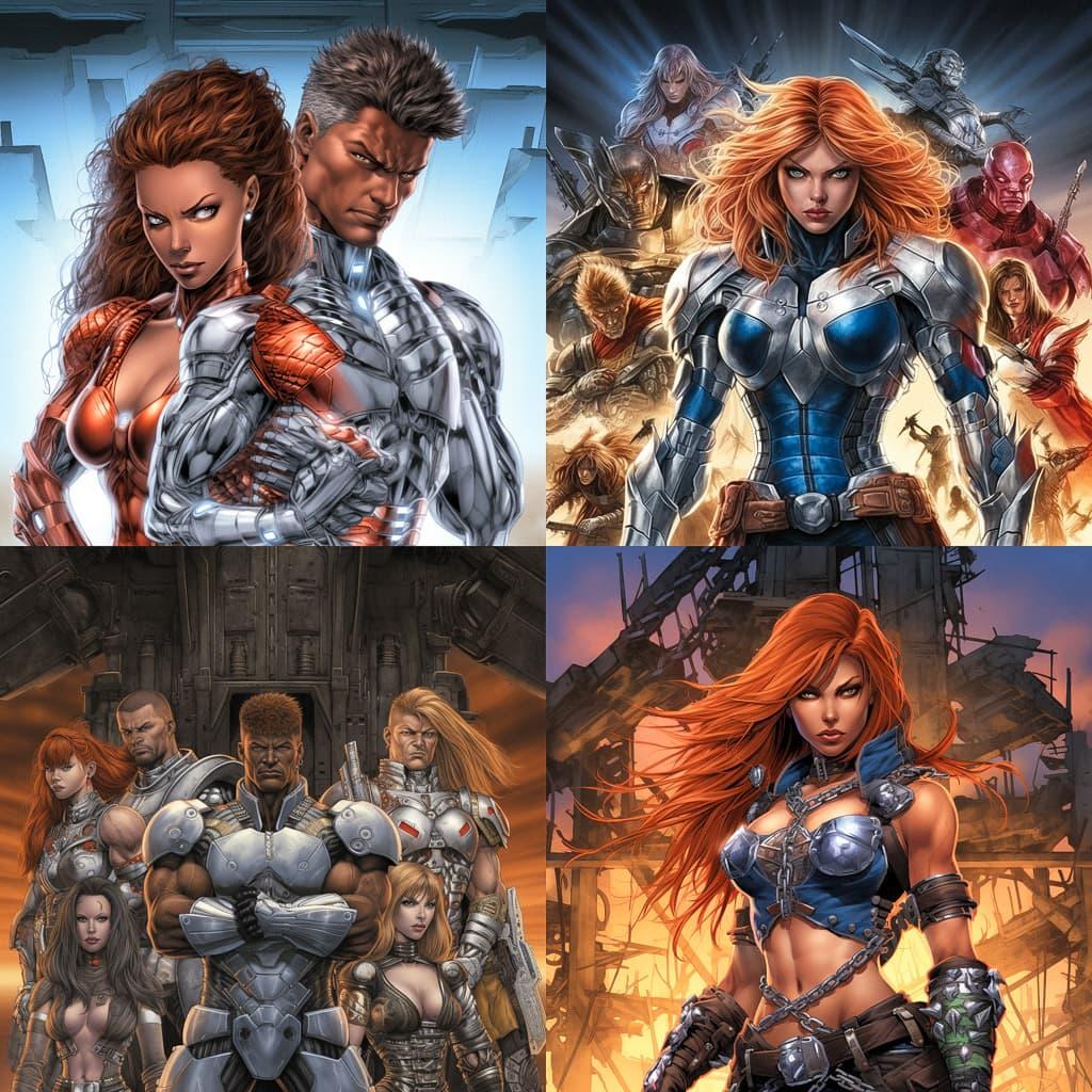 Rob Liefeld style, Midjourney V5.2, render 1 of 4