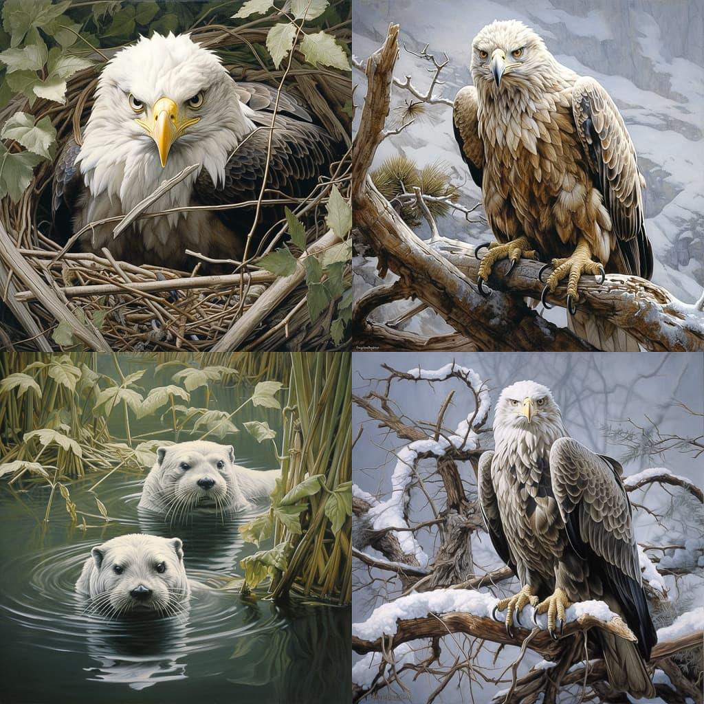 Robert Bateman style, Midjourney V5.2, render 1 of 4