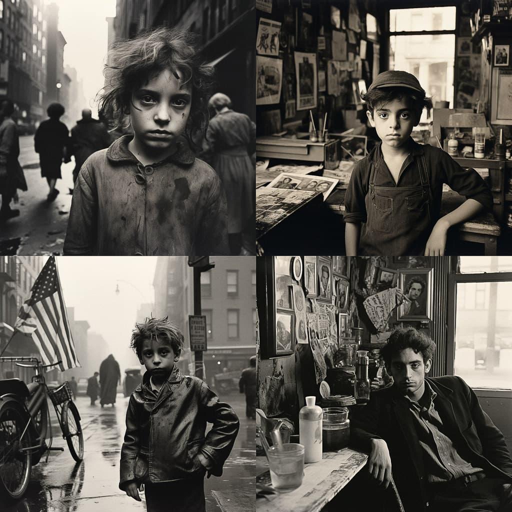 Robert Frank style, Midjourney V5.2, render 1 of 4