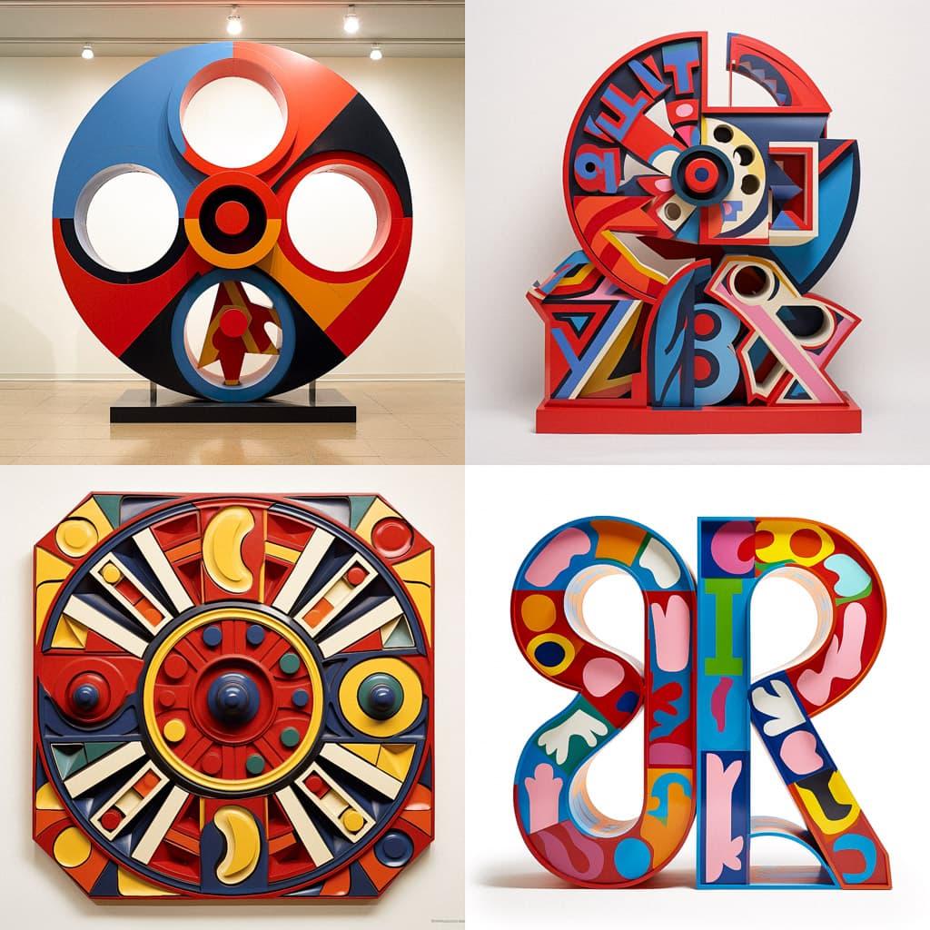 Robert Indiana style, Midjourney V5.2, render 1 of 4
