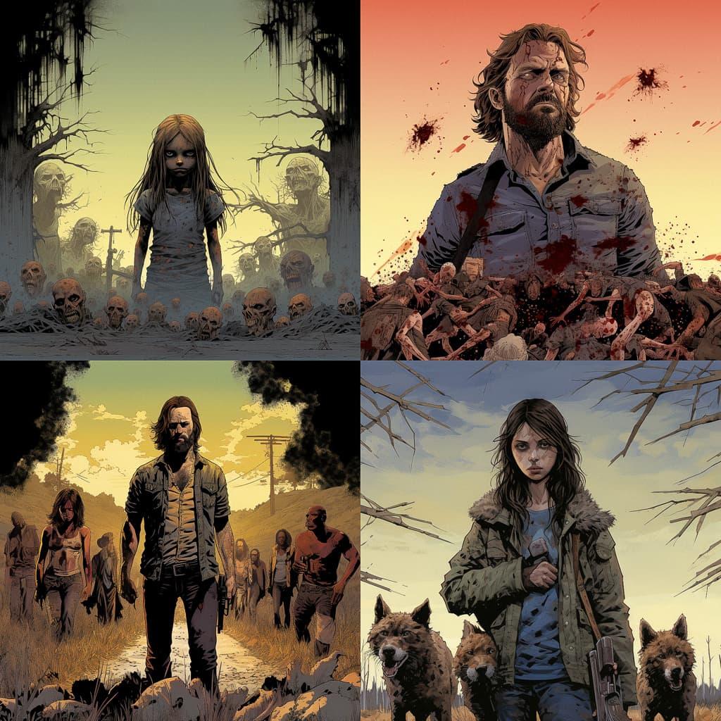 Robert Kirkman style, Midjourney V5.2, render 1 of 4