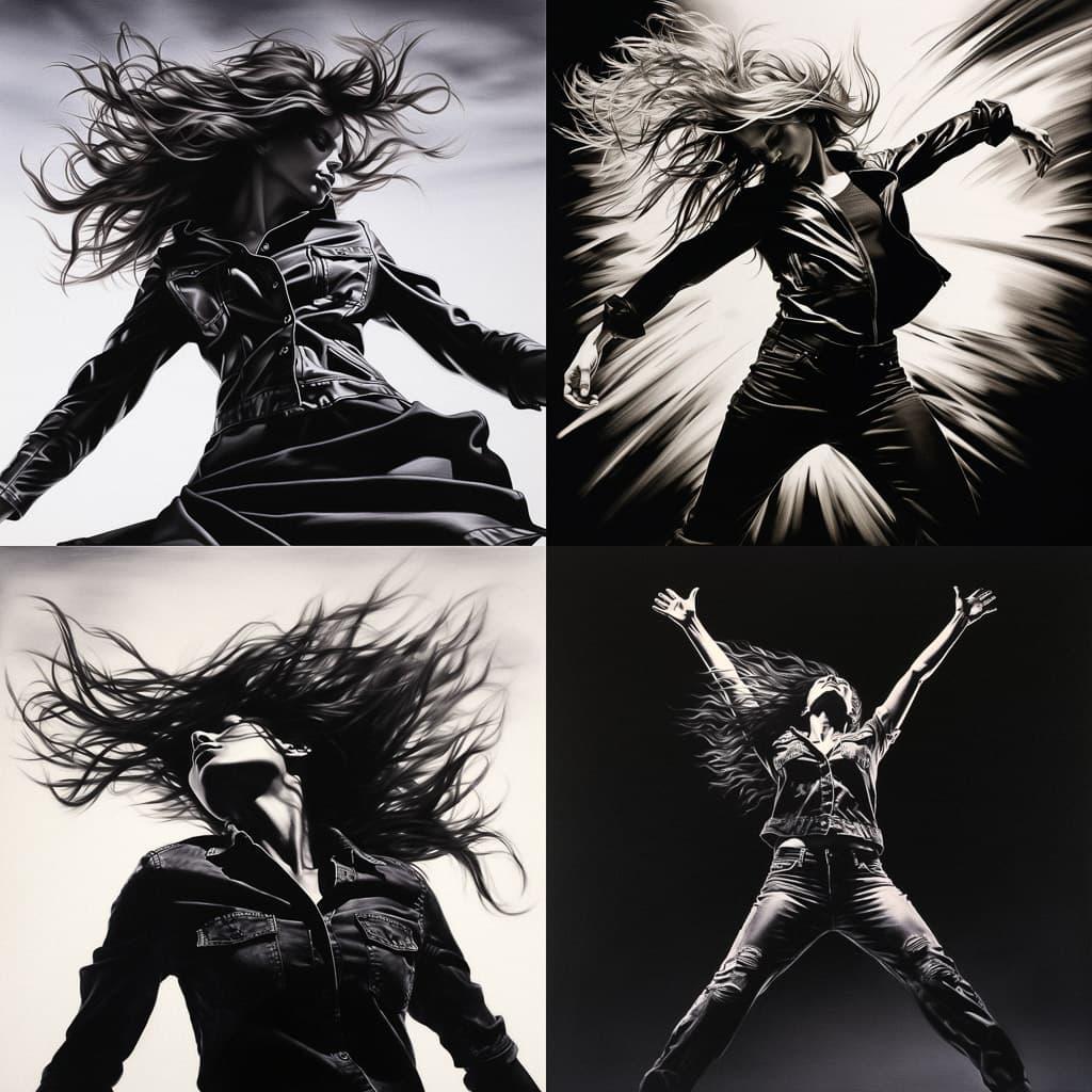 Robert Longo style, Midjourney V5.2, render 1 of 4