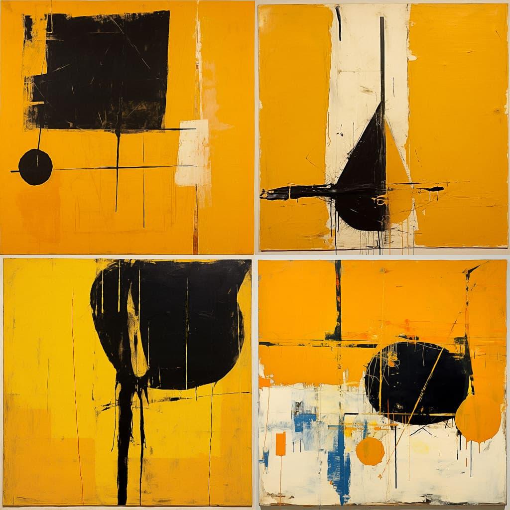 Robert Motherwell style, Midjourney V5.2, render 1 of 4